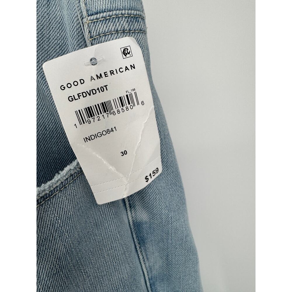 Good American Good Legs Flare Jeans Size 30 Light Wash Deep V Yoke NWT - NEW - Picture 10 of 10